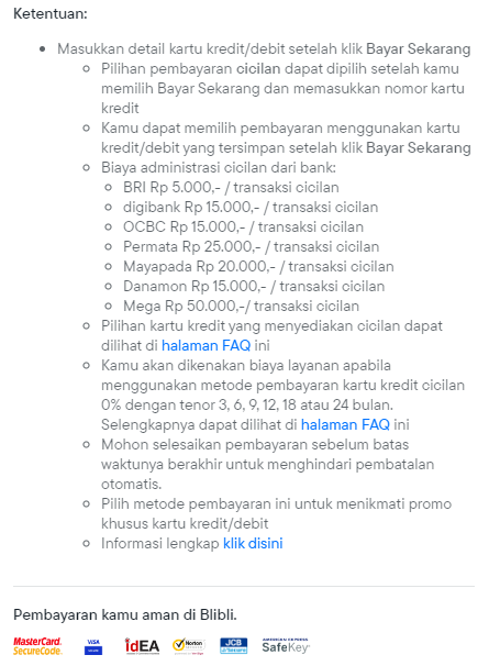 cicilan ketentuan