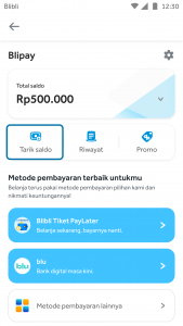 Step 1 tarik saldo refund blipay