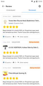 Blibli faq reviewed page