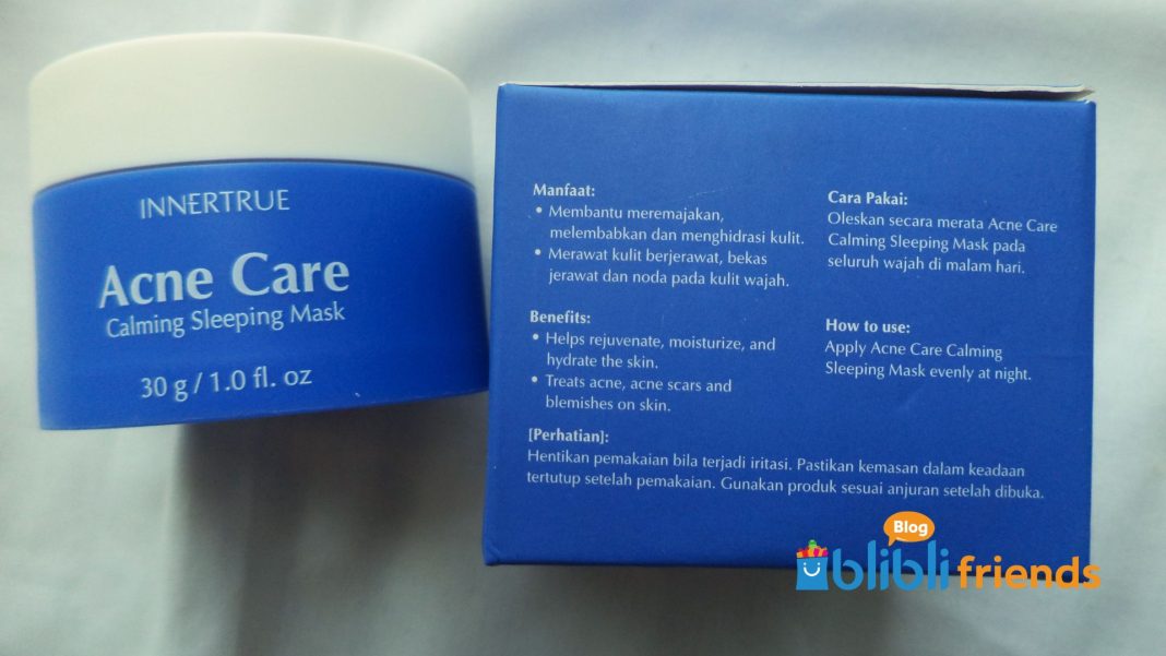 review innertrue acne care calming sleeping mask