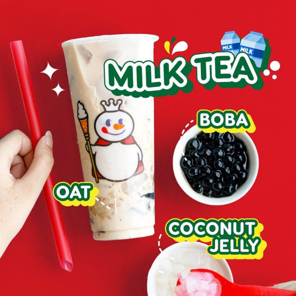 coconut jelly milk tea