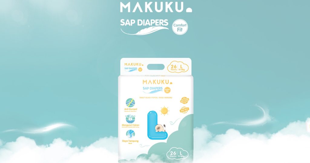 Popok MAKUKU SAP Diapers Comfort Fit