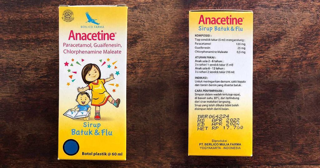 obat batuk pilek untuk bayi 0-6 bulan 
 - Anacetin-Sirup