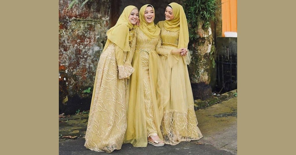 Model gaun deals hijab modern