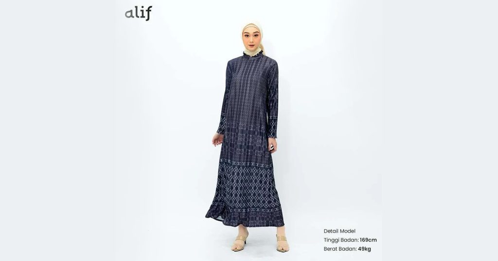Alif Dress Pleats Plisket Motif - Kaleidoscope Collection
