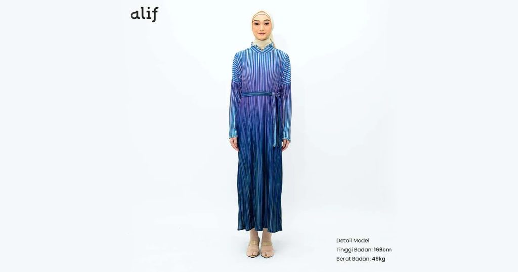Alif Dress Pleats Plisket Motif - Gradient Collection